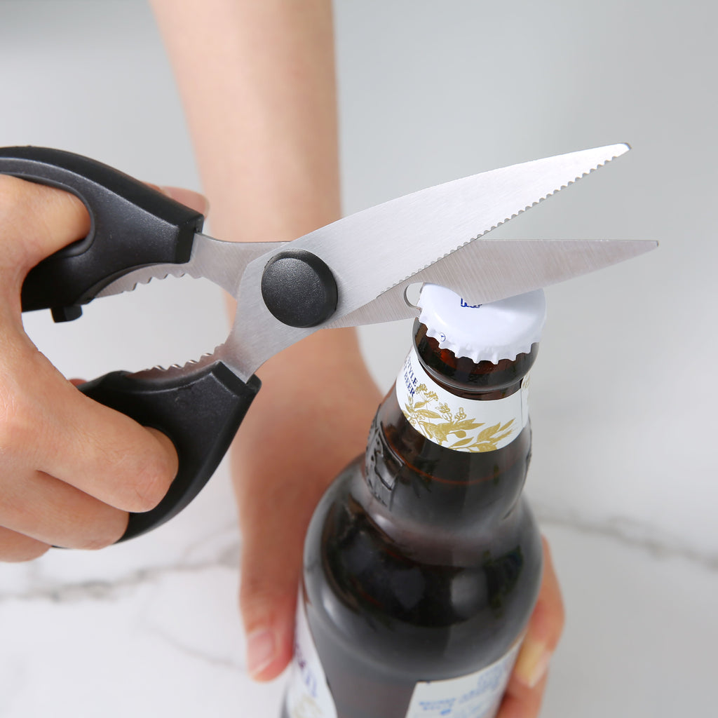 Black Handle Stainless Steel Multi-Purpose Kitchen Shears with Black Grip 1 Each - Image 5