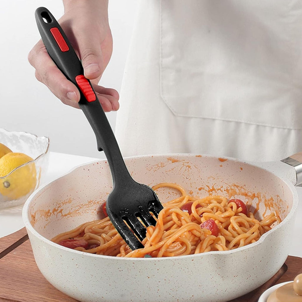 Clearance Sell！ Silicone Flexible fork Heat Cooking fork Tools Dishwasher Kitchen fork Kitchen Non Stick fork for Bak... - Image 5
