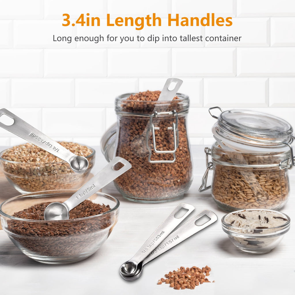 Stainless Steel Measuring Spoons Set of 9 Piece - Accurate Measurement for Cooking and Baking - Durable and Rust-Resi... - Image 5