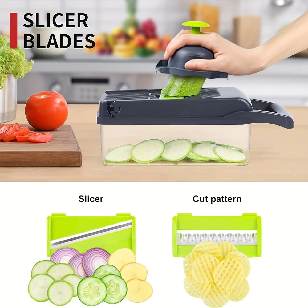 14 in 1 Multifunctional Vegetable Chopper Onion Chopper Handle Food Grate Food Chopper Kitchen Vegetable Slicer Dicer Cut - Image 5