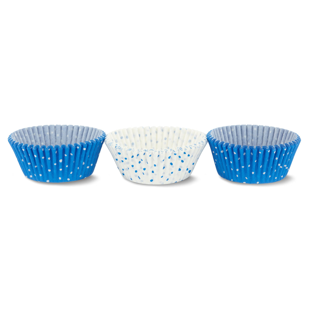 Cupcake Liners, Blue & White Polka Dots, 75 Count - Image 4