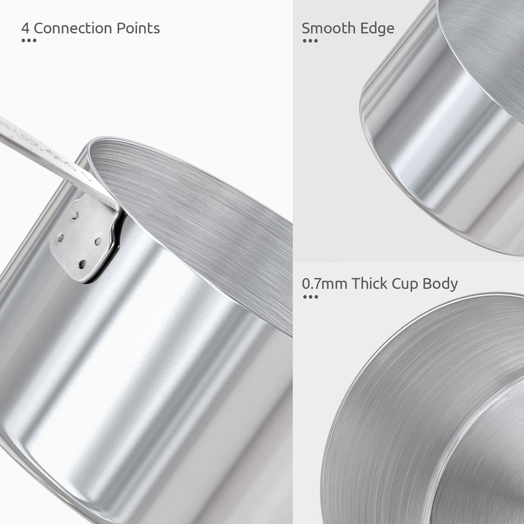 18/8 Stainless Steel Measuring Cups and Spoons Set: 12-Pcs Metal Stacking Measure Set for Baking Cooking with Strengt... - Image 6