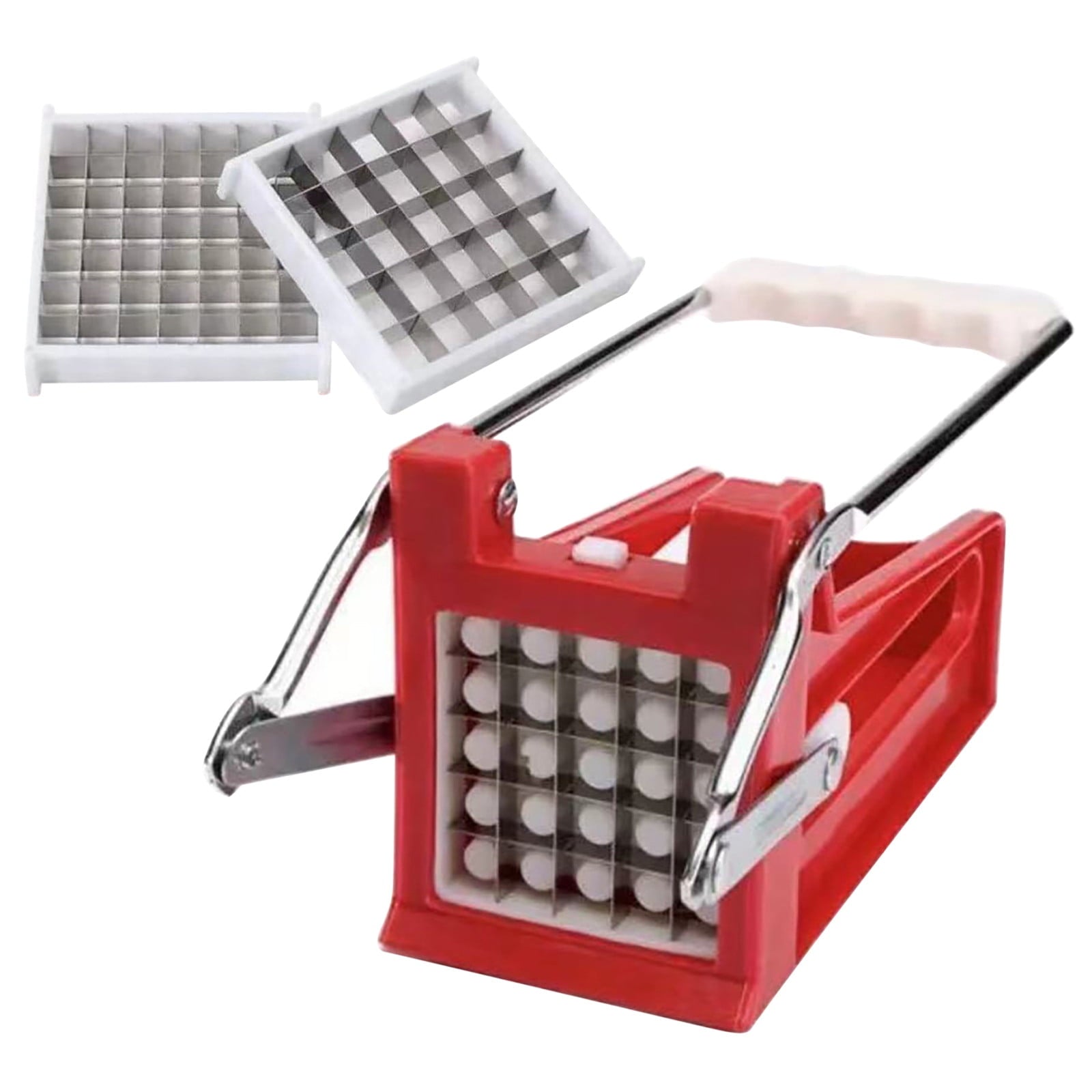 Potato Chipper, 3-in- French Fry Cutter And Vegetable Dicer, Plastic Stainless Steel Kitchen Tool For Potato Carrot ,... - Image 2