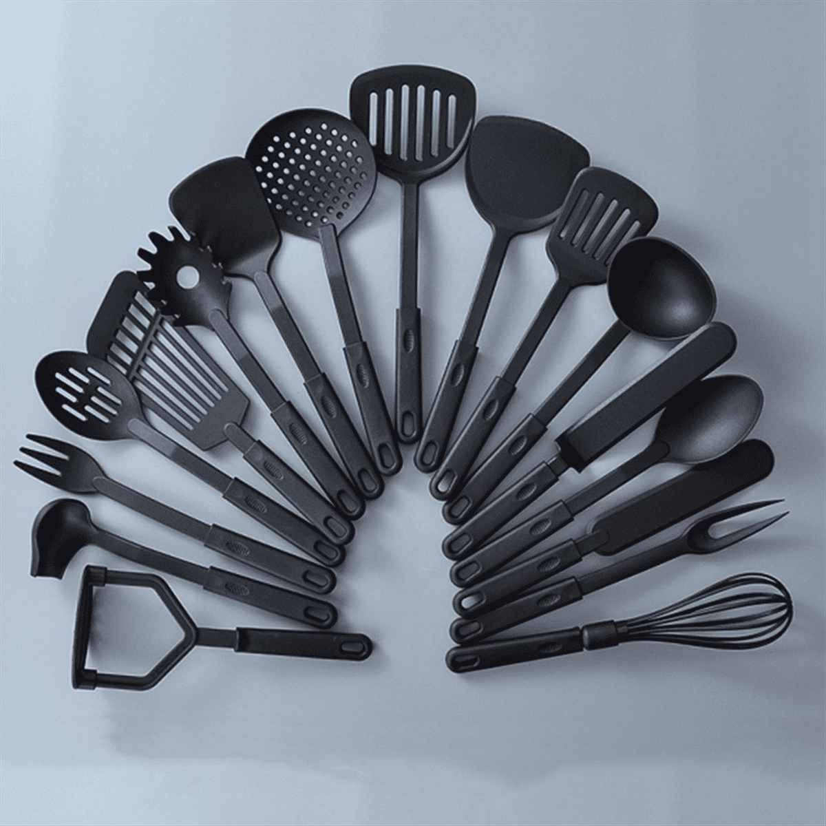 Kitchen Utensils Set of 17 Pcs, Nylon Non-Stick Cooking Utensils Set,Kitchen Gadgets Tools for Cook( Free) - Image 2