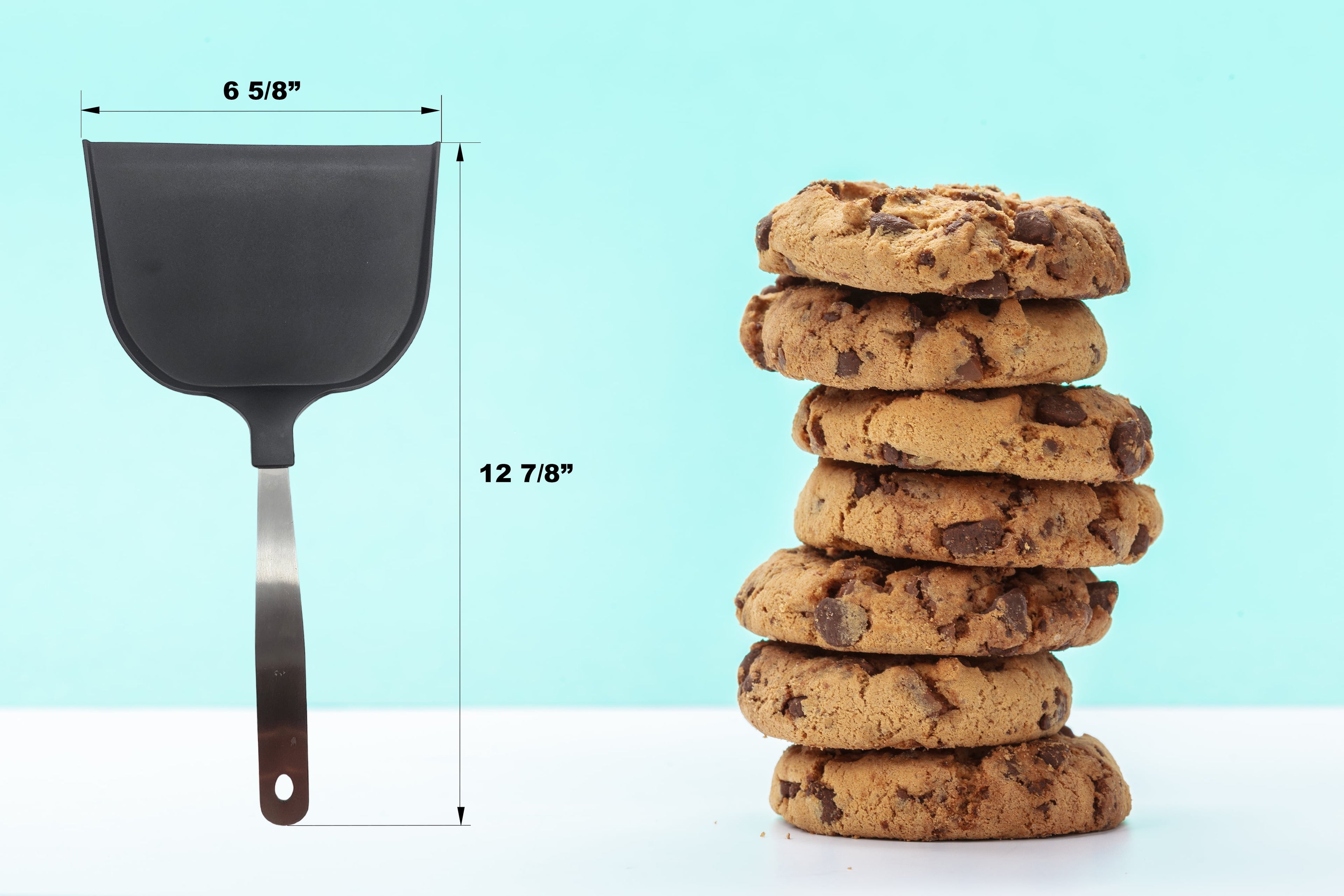 Jumbo Baking 12.8 in Stainless Steel Nylon Kitchen Spatula - Image 3