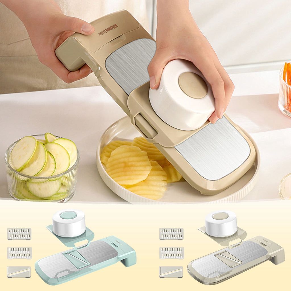 Multifunctional Vegetable Cutter Kitchen Utensils Household Potato Cucumber Slicing Shredding 3 in 1 Chopper Set Orga... - Image 4