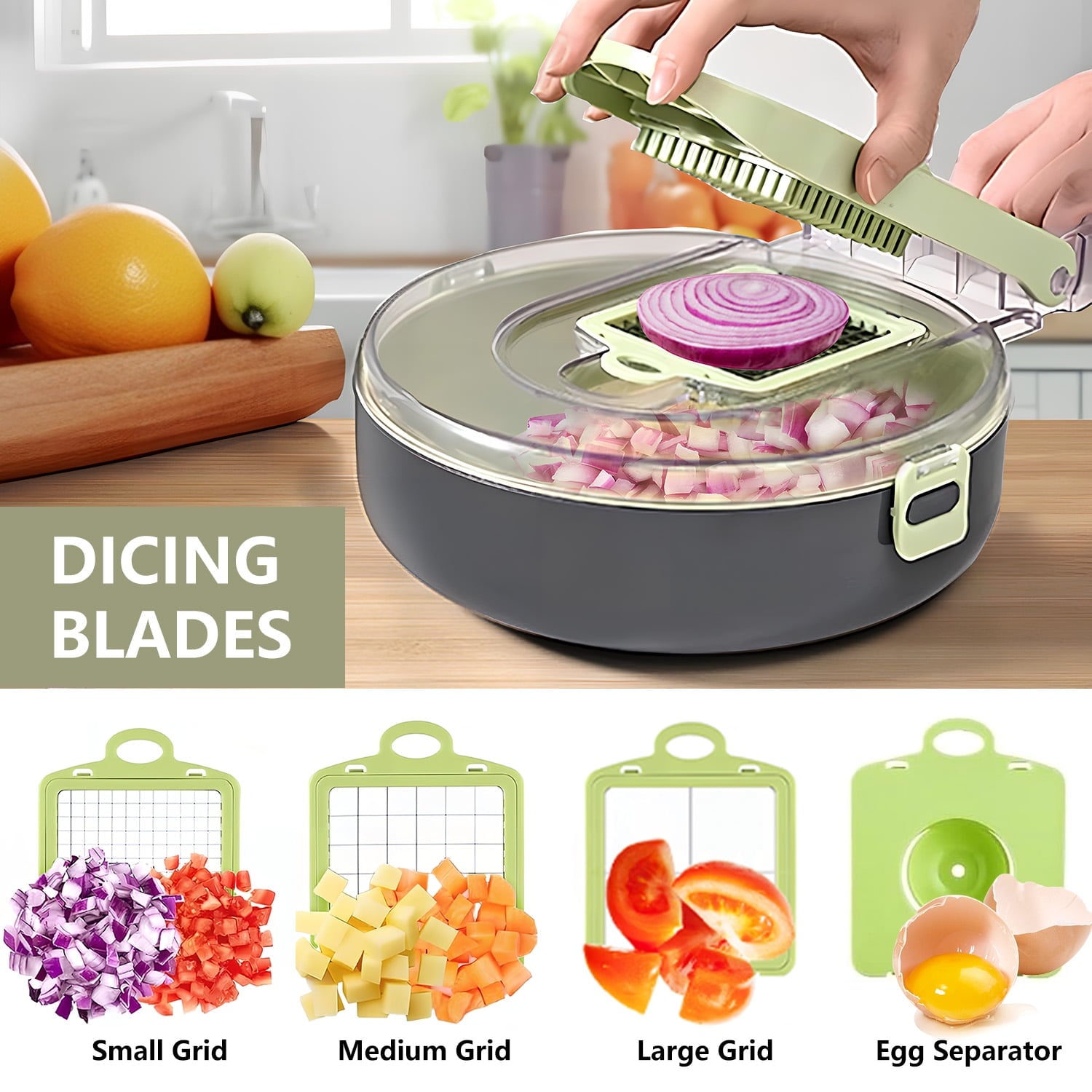 Vegetable Chopper,Multifunctional 14-in-1 Food Choppers Onion Chopper Vegetable Slicer Cutter Dicer Veggie chopper wi... - Image 6