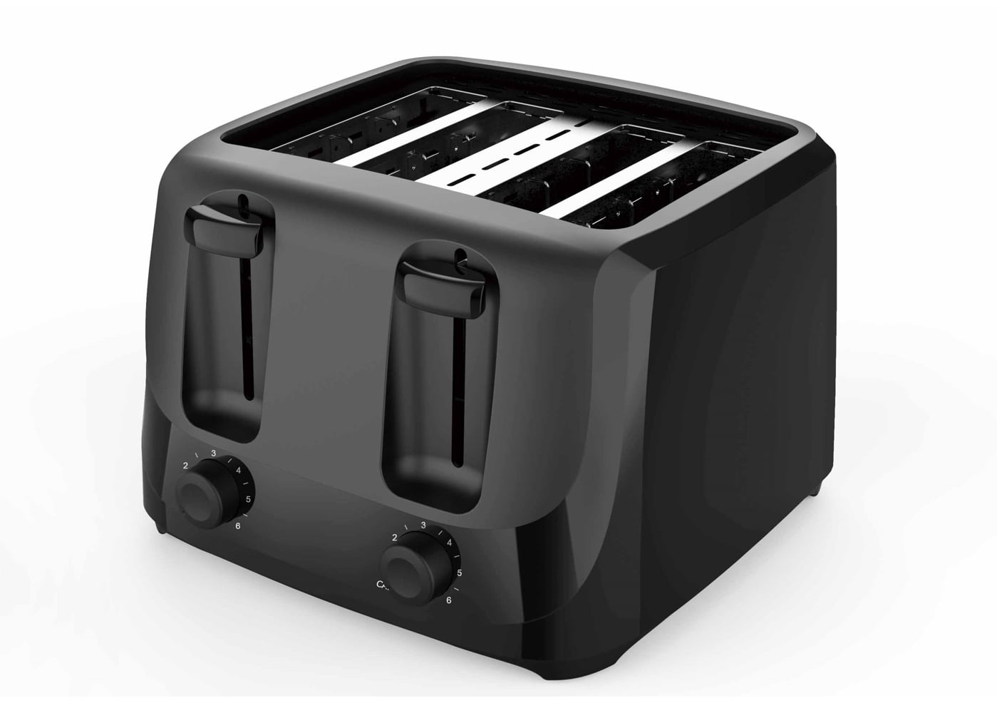 4-Slice Toaster Black with 6 Shade Settings and Removable Crumb Tray - Image 3