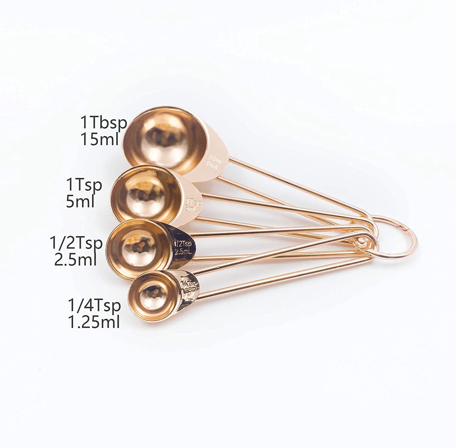 Stainless Steel Measuring Cups and Spoons Set Kitchen Accessories Stackable Metal Measuring Cups and Metal Measuring ... - Image 4