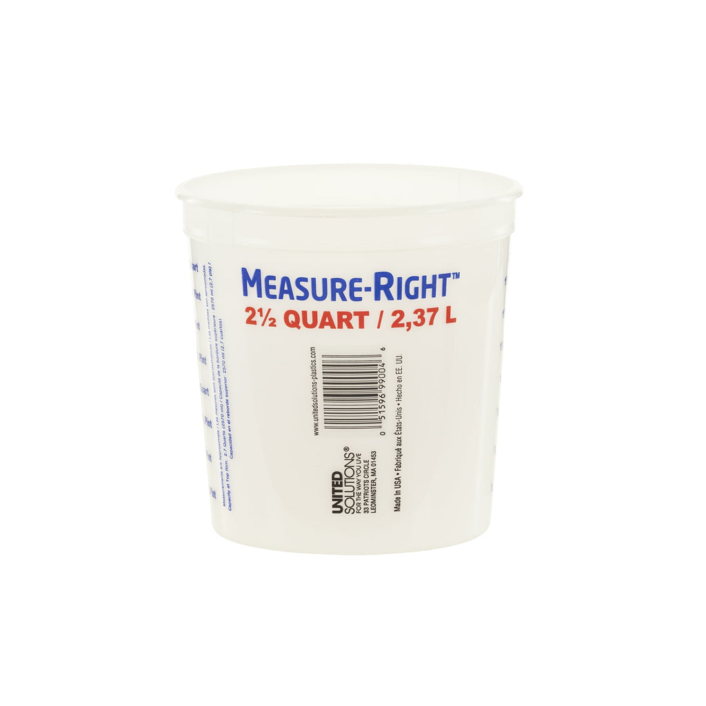 2.5 Quart Round Measure Right Plastic Mixing Container, Clear, 1 Each - Image 4