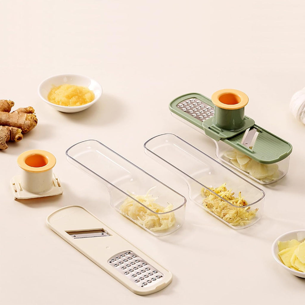 Multifunctional Garlic Grinder & Mandoline Slicer, 3-in-1 Kitchen Tool for Slicing, Grinding and Shredding with Hand ... - Image 4