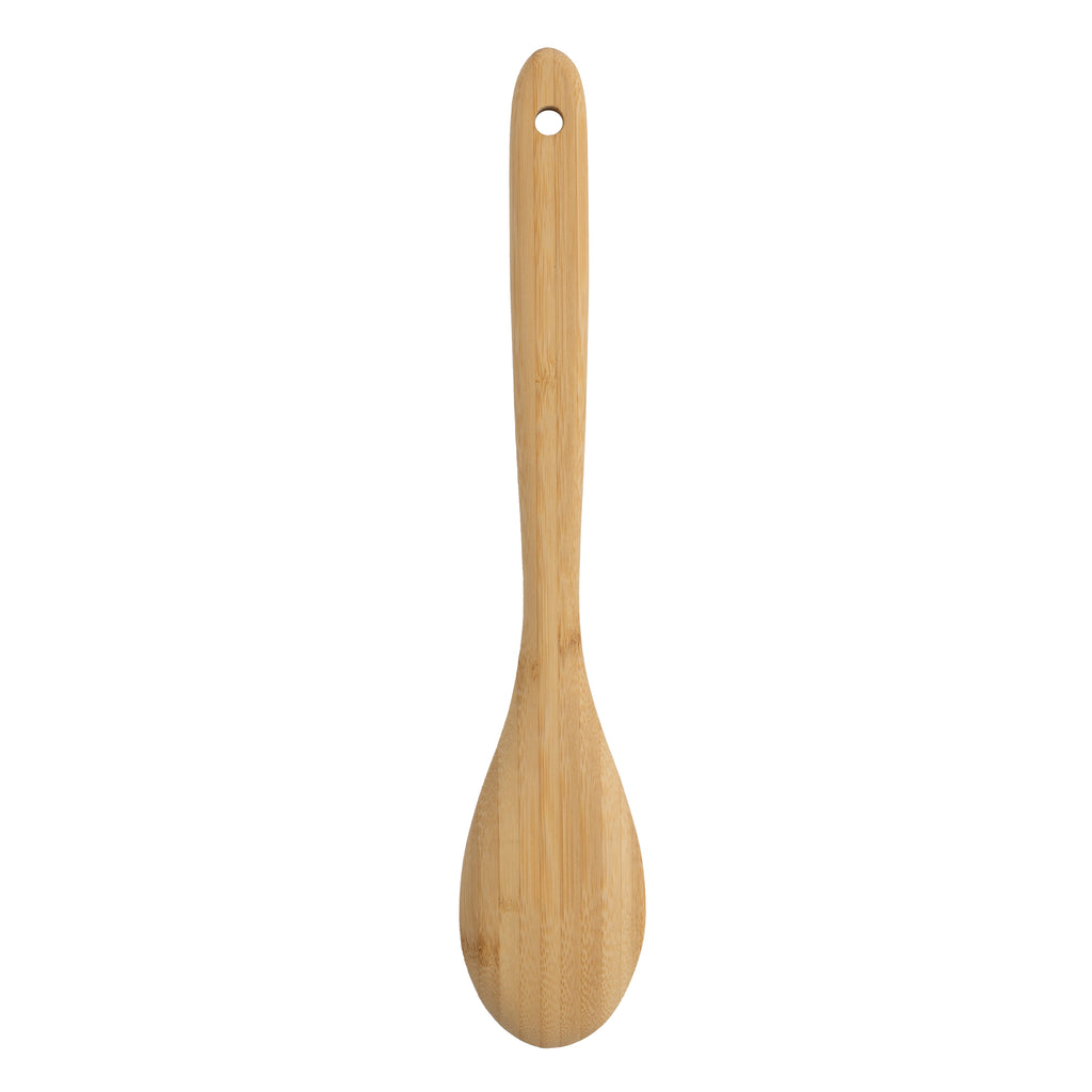 Mainstays Bamboo Cooking Spoon Natural Bamboo Crafted, 13" L, Kitchen Prep - Image 2
