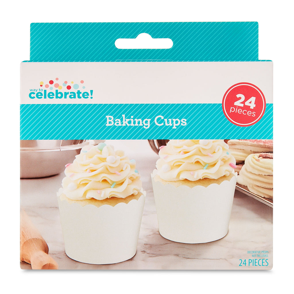 White Baking Cups, 24 Count