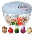 Manual Pull Food Chopper, Hand Pull Garlic and Vegetable Chopper with Stainless Steel Blades