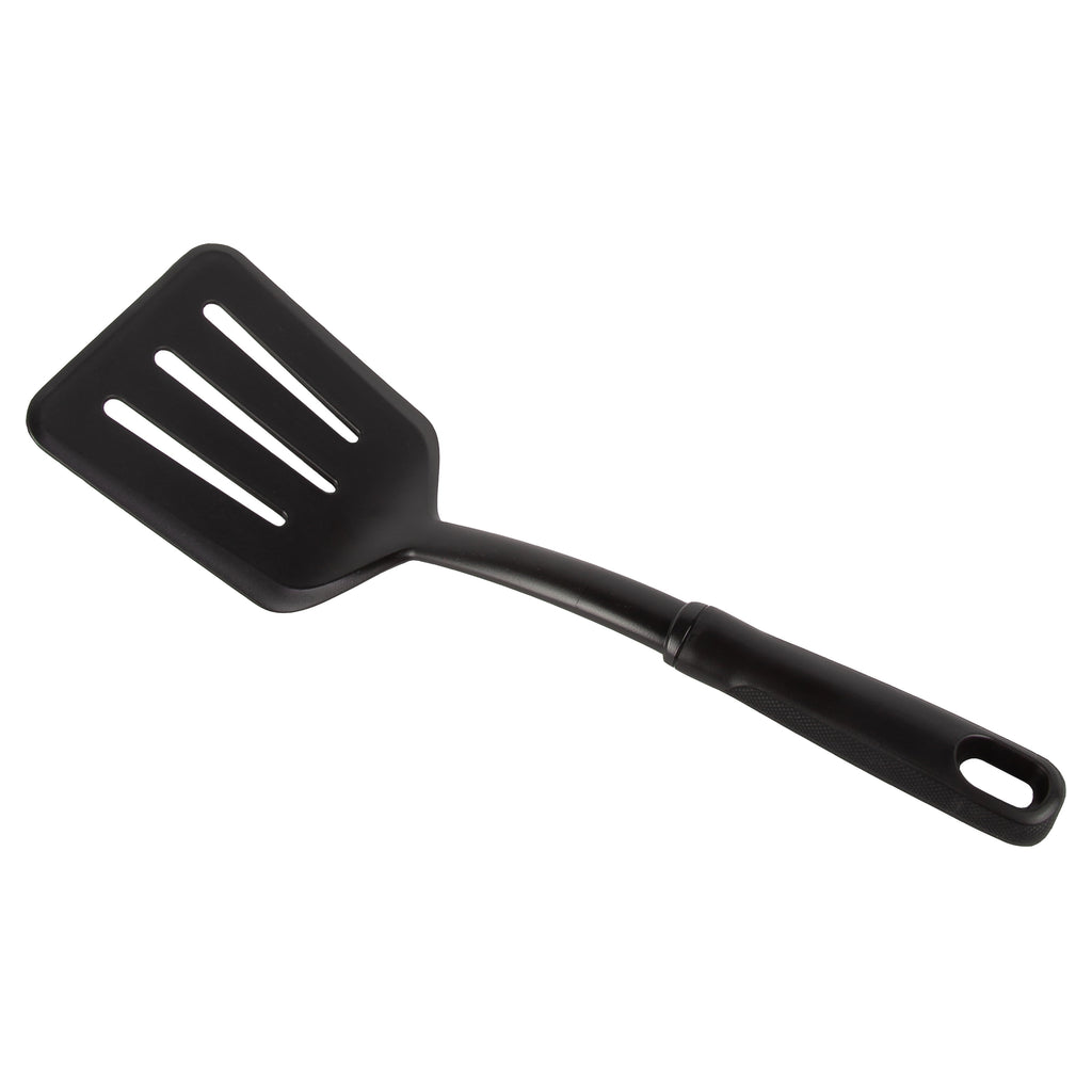 (8 pack) Mainstays Nylon Slotted Kitchen Turner with Soft Grip Handle, Black - Image 4
