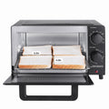 4 Slice Countertop Toaster Oven with 3 Settings, Includes Baking Rack and Pan, Black, New - Image 2