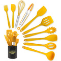 11-Piece Silicone Cooking Utensil Set, Non-Stick Kitchen Gadgets with Spatulas, Includes Iron Utensil Holder, Non-Scratch Heat-Resistant Kit