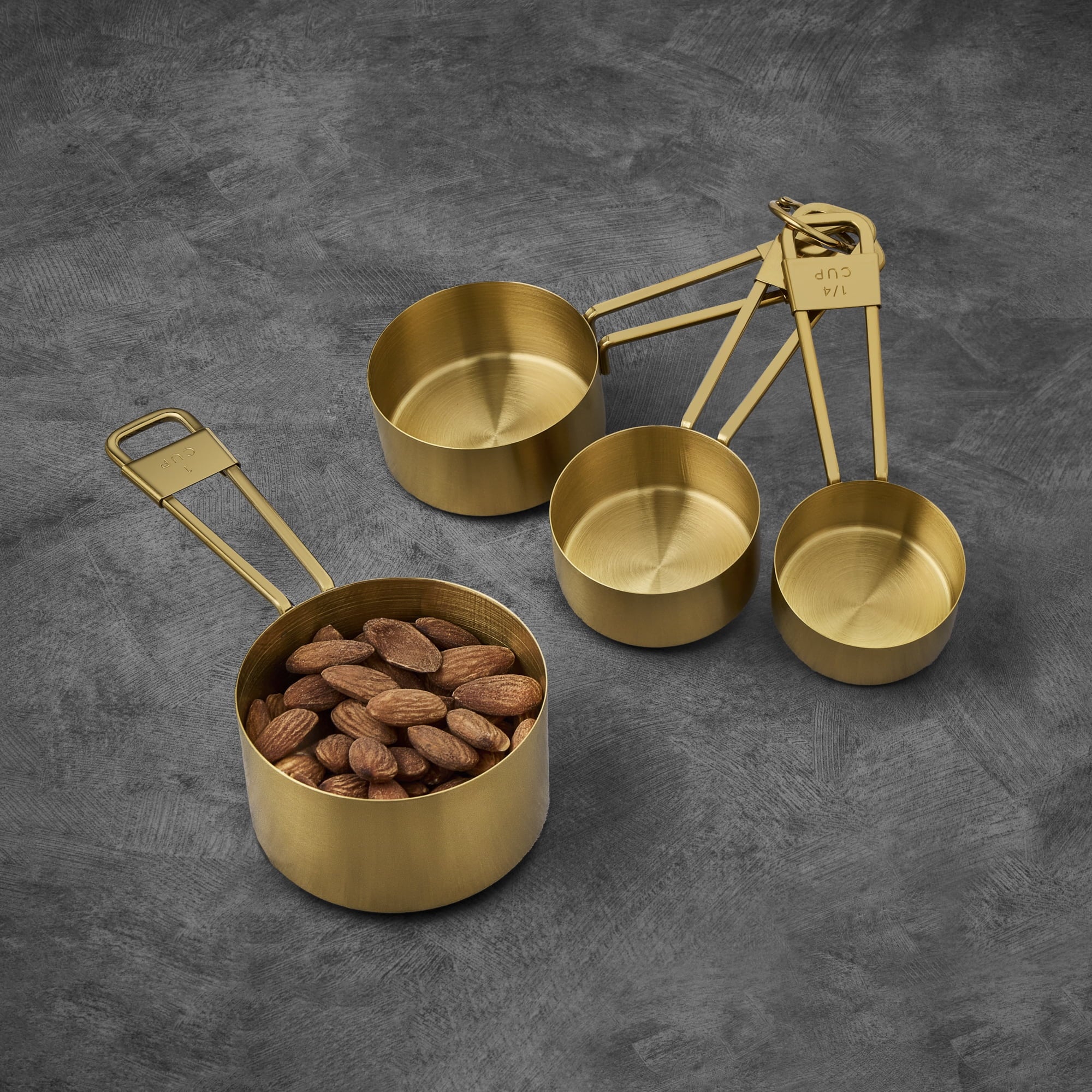 Thyme & Table 4-Piece Gold Stainless Steel Nesting Measuring Cup Set - Image 5