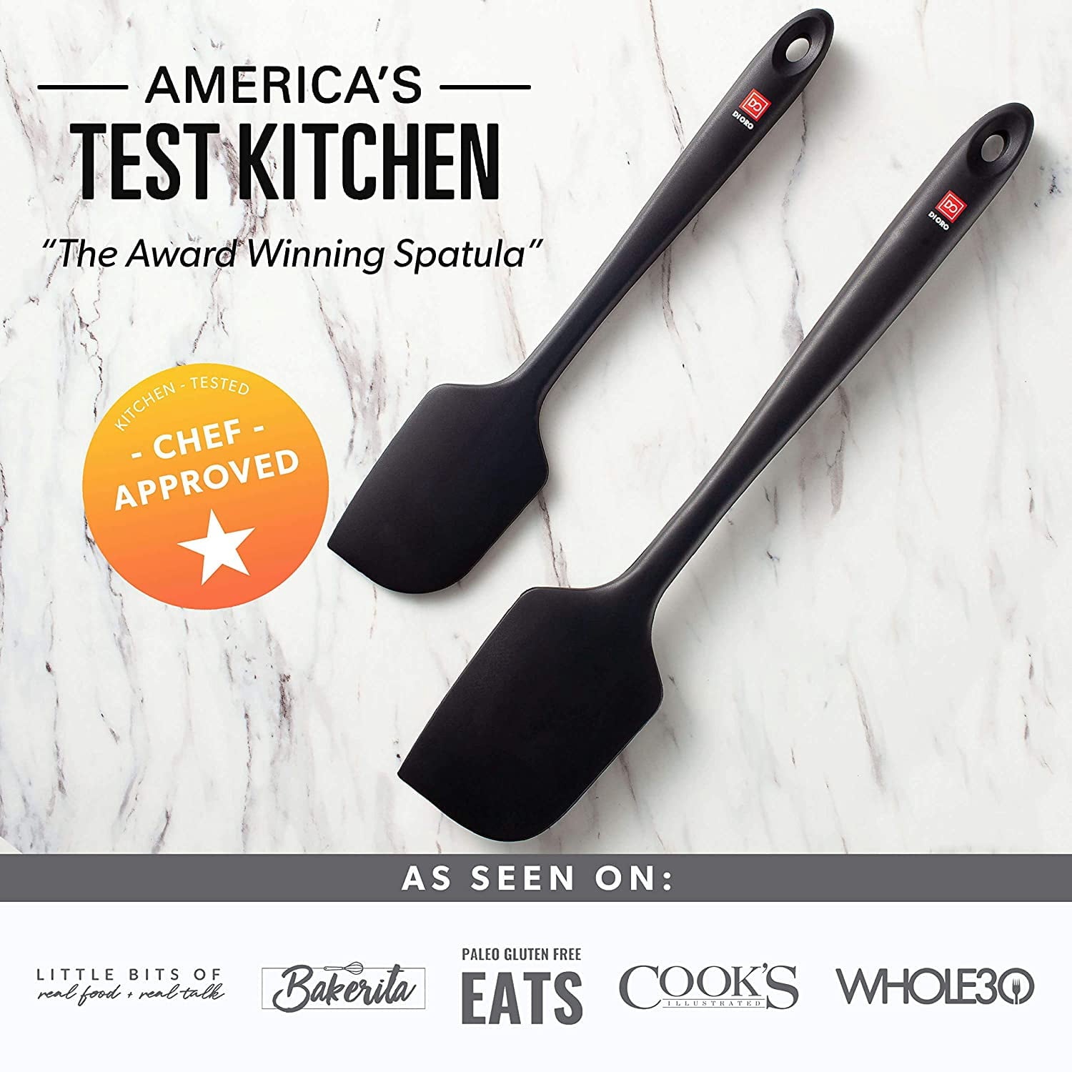 7-Piece Silicone Utensil Kitchen Set - 600 F Heat-Resistant Rubber Cooking and Baking Tools - Image 4