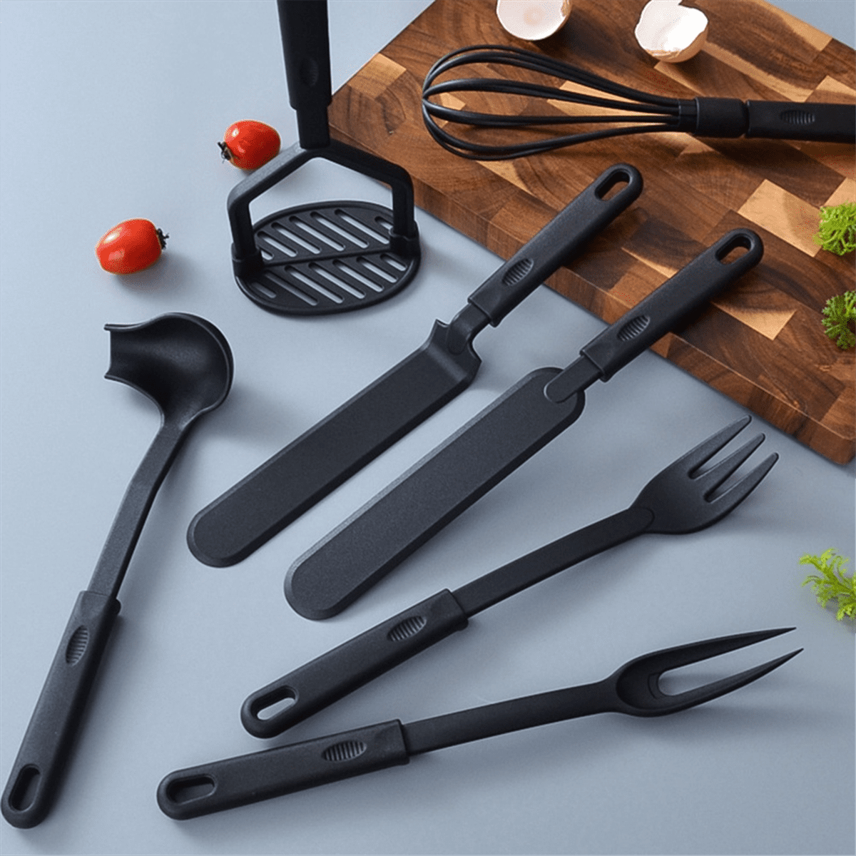 Kitchen Utensils Set of 17 Pcs, Nylon Non-Stick Cooking Utensils Set,Kitchen Gadgets Tools for Cook( Free) - Image 4