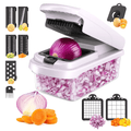 16-in-1 Vegetable Slicer Cutter Machine with Storage Container, Multifunctional Durable Chopper for Fruits, Onion, Zo...