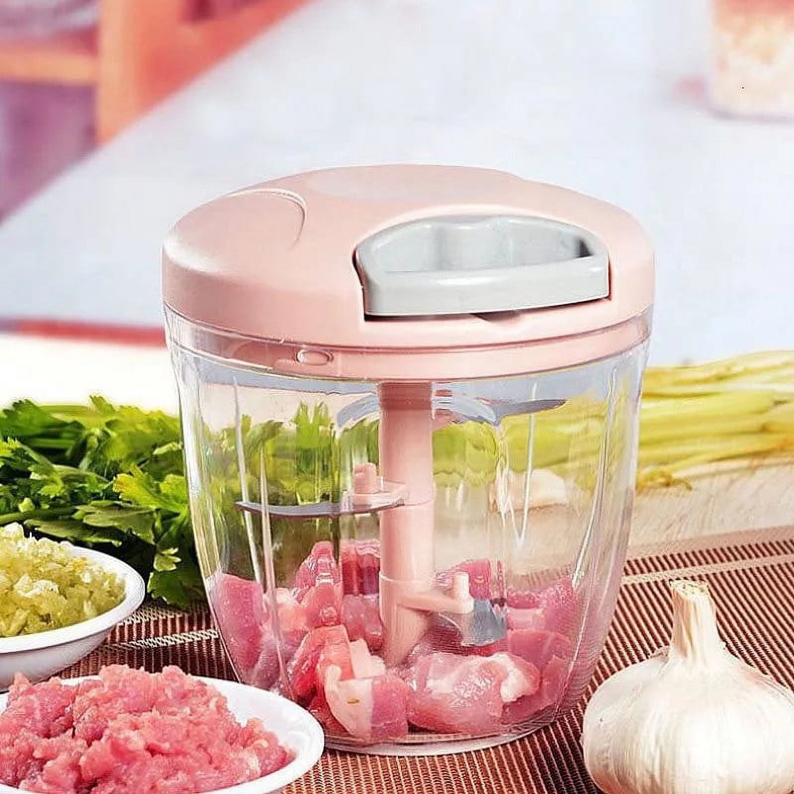 Manual Food Chopper, Vegetable Cutter, Chopper Hand String Vegetable Chopper, Onions Cutter for Vegetable Fruits for ... - Image 4