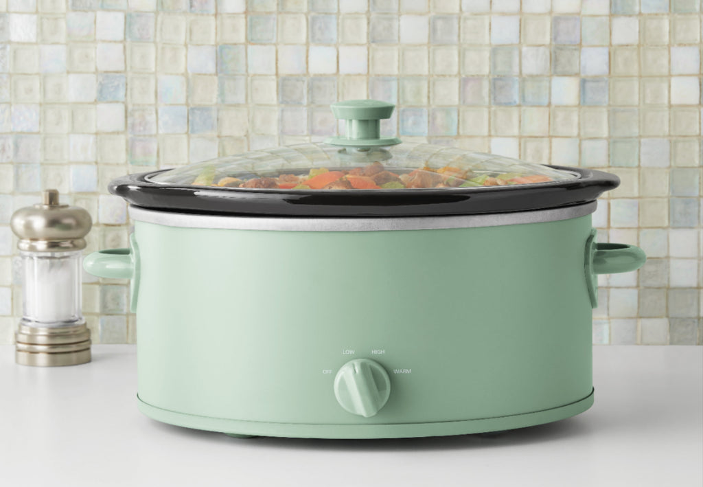 Mainstays 6 Quart Manual Slow Cooker, Green Sage - Image 2