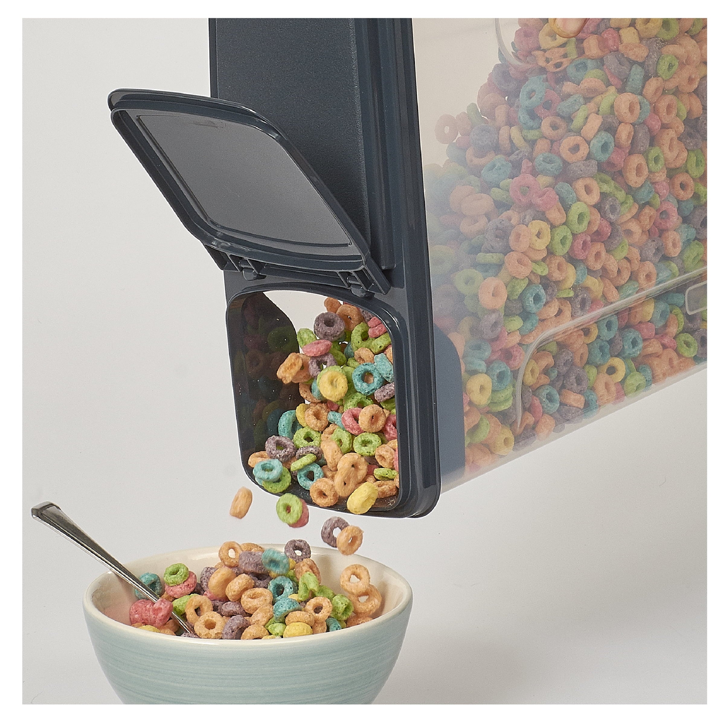 2-Pack Plastic Cereal Keeper Storage Containers, Kitchen Pantry Organizer Canisters for Cereal and Dry Food Storage, ... - Image 5
