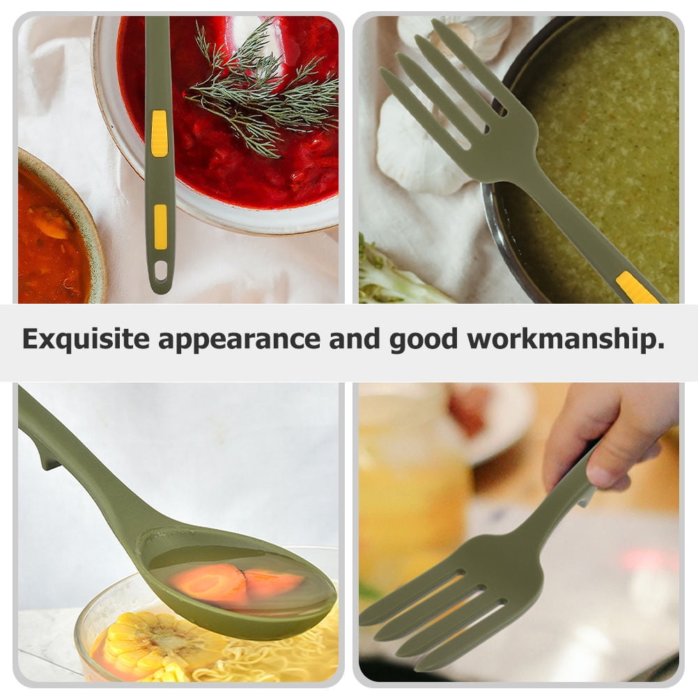 Silicone Kitchen Utensil Set in Green, 1 Set for Cooking and Family Use, and Tools - Image 4