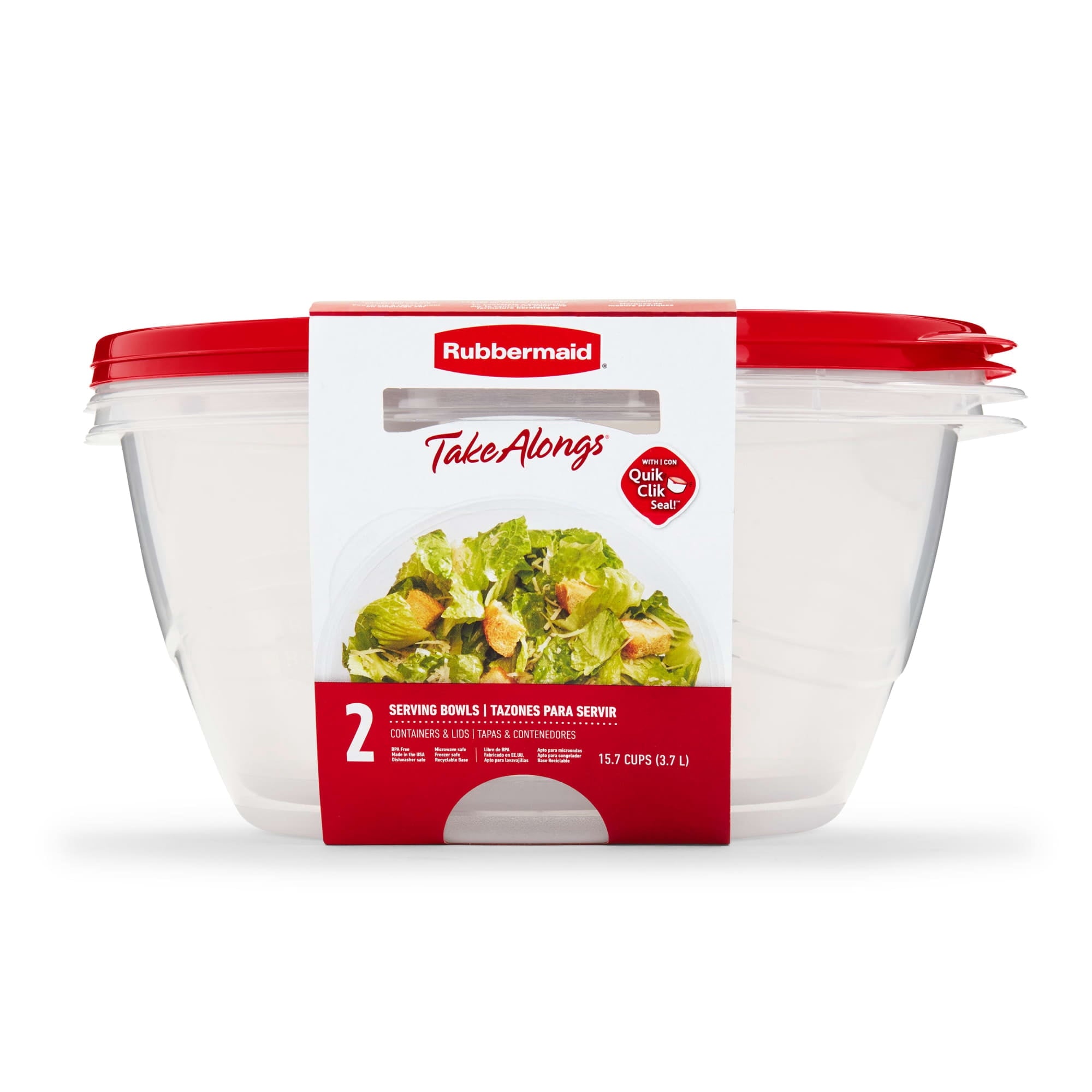 TakeAlongs Serving Bowl Food Storage Containers, 15.7 Cup, 2 Count - Image 2