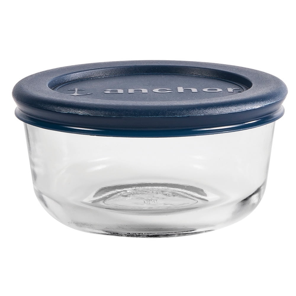 Glass Food Storage Containers with Lids, 1 Cup Round, Set of 4 - Image 3