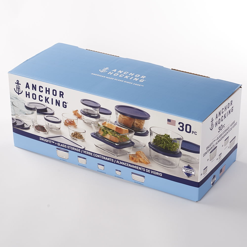 Glass Food Storage Containers with SnugFit Lids, 30 Piece Set - Image 2