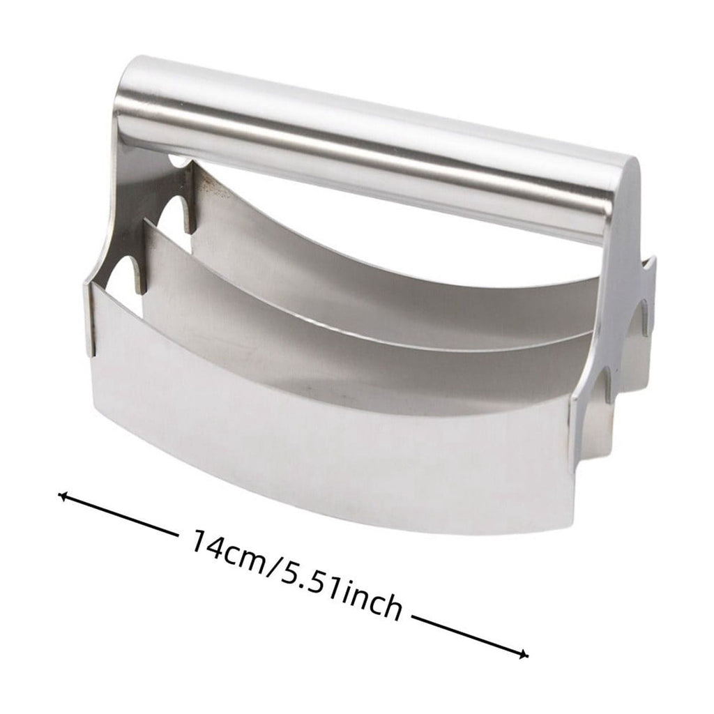 1 Pack Stainless Steel Rocking Chopper, Kitchen Tool for Cutting Herbs, Vegetables, and Food Prep - Image 2