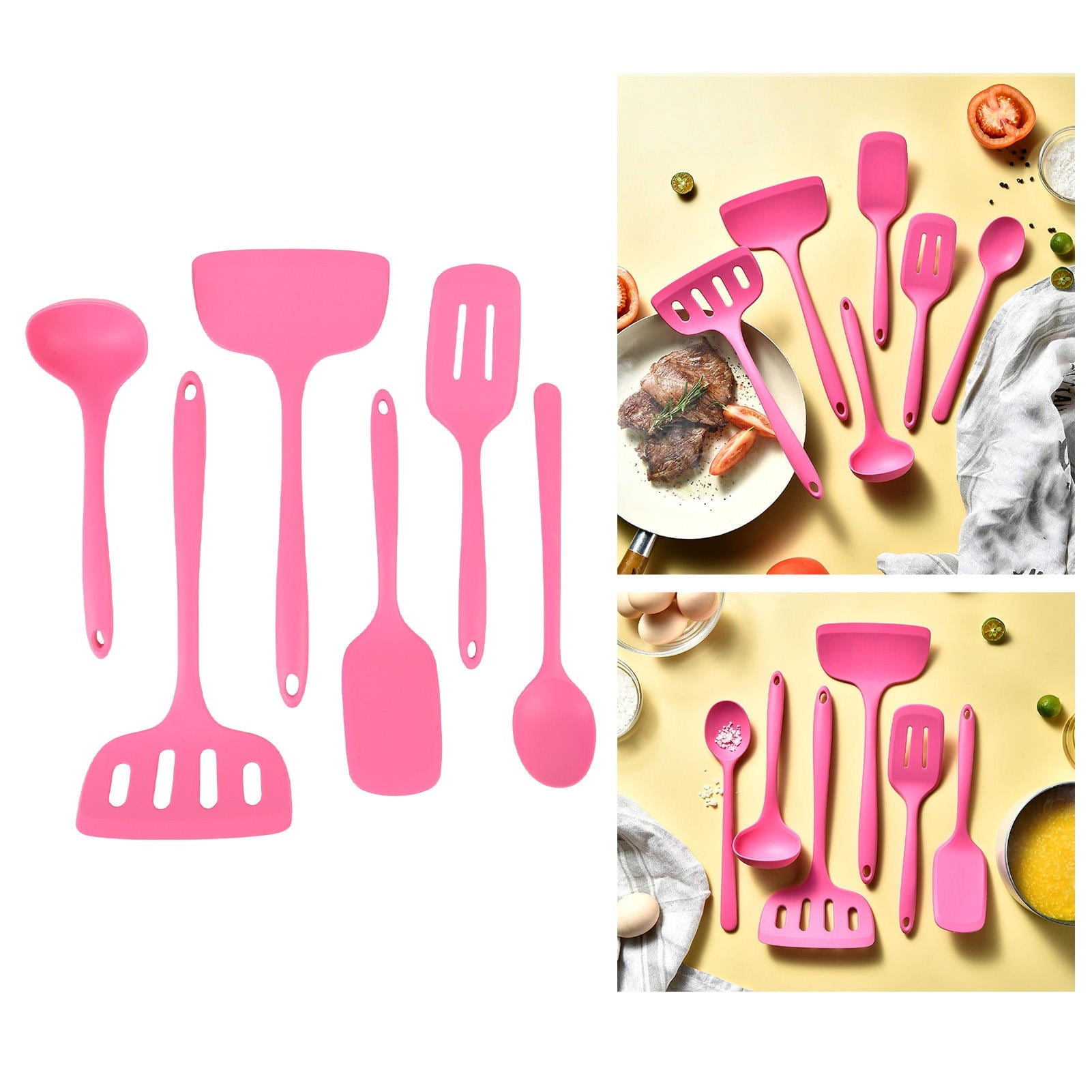 6 Pieces Silicone Kitchen Utensil Set, Heat Proof & Anti Abrasion Multifunctional Cooking Tools for Home (11.8 inches... - Image 6