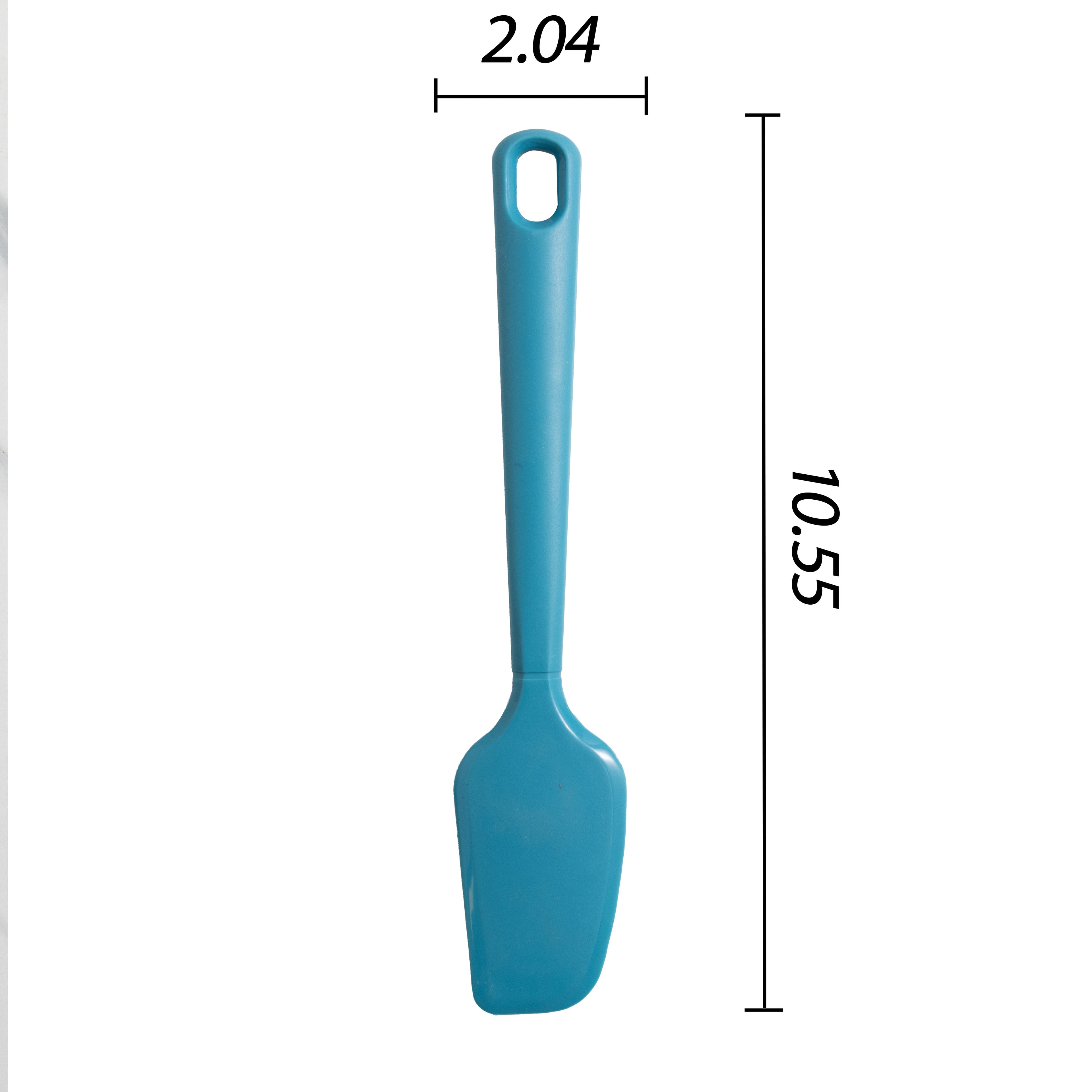 Silicone Food- Grade Blue 10.55" L Kitchen Spatula - Image 3