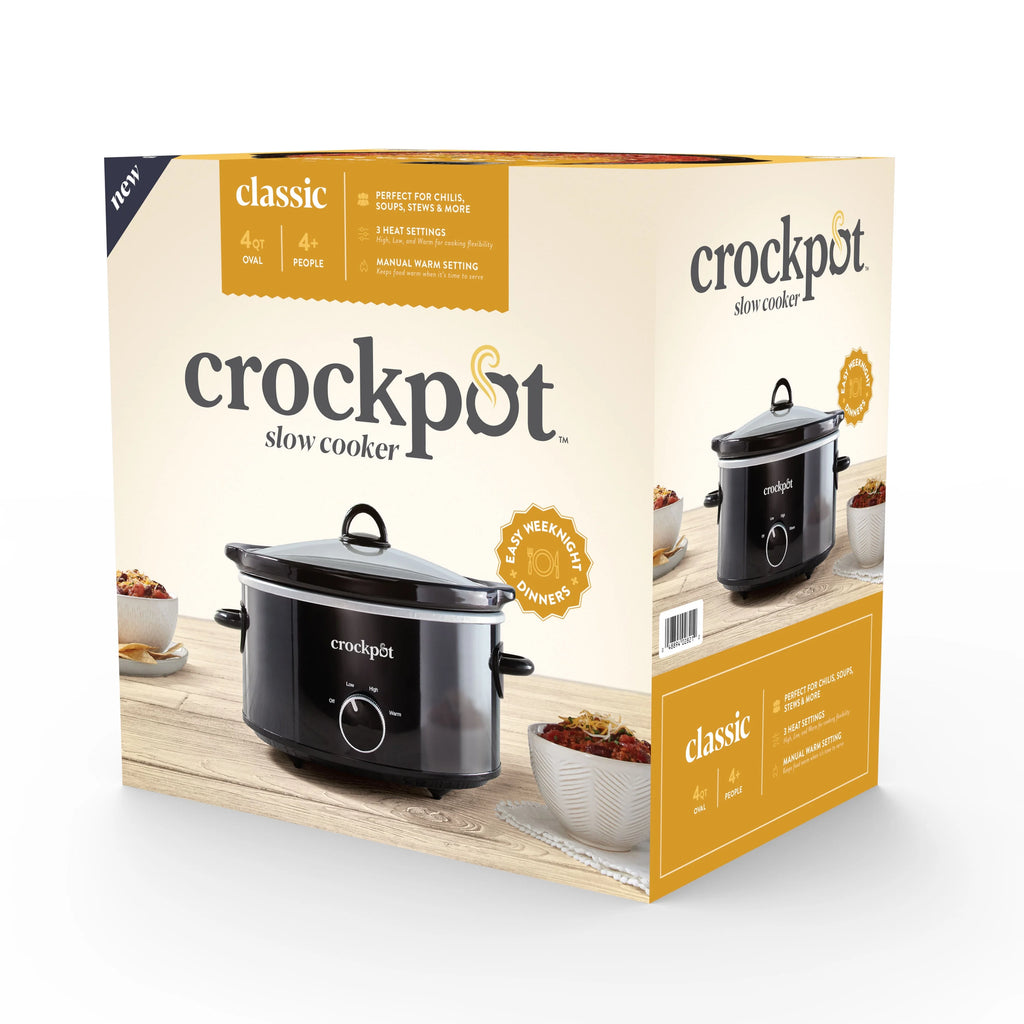 Crockpot 4-Quart Classic Slow Cooker, Black - Image 6