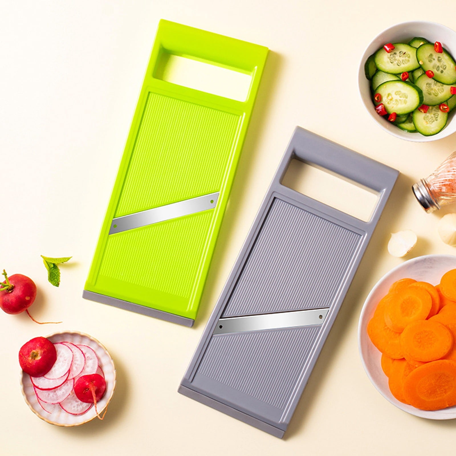 Dianli Adjustable Mandoline Slicer Manual Vegetable Cutter Non Slip Base With Hanging Hole for Potatoes Cucumbers Radishes Kitchen Gadget Fo - Image 5