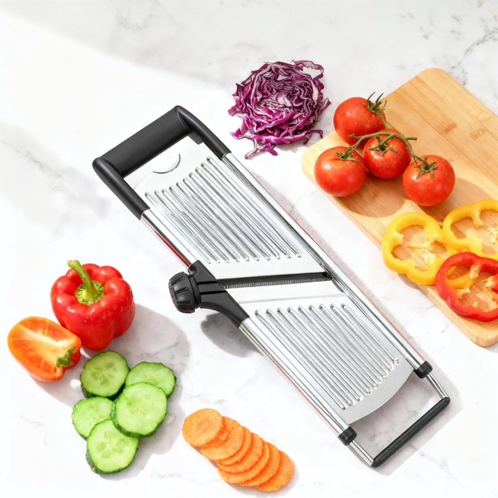Professional Mandoline Slicer Adjustable Vegetable Cutter Stainless Steel Julienne Tool with Hand Guard for Kitchen F... - Image 3