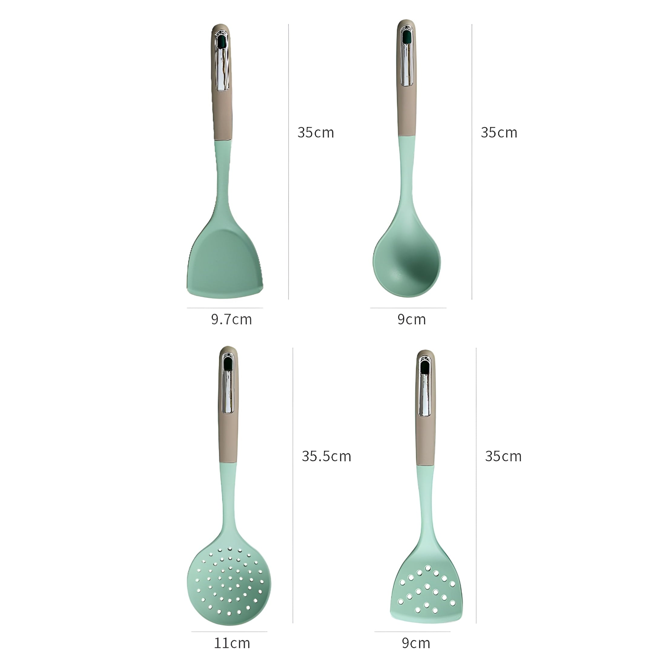 Non-Stick Silicone Kitchen Utensils,BPA Free,Baking,Serving and Cooking Utensils - Image 6