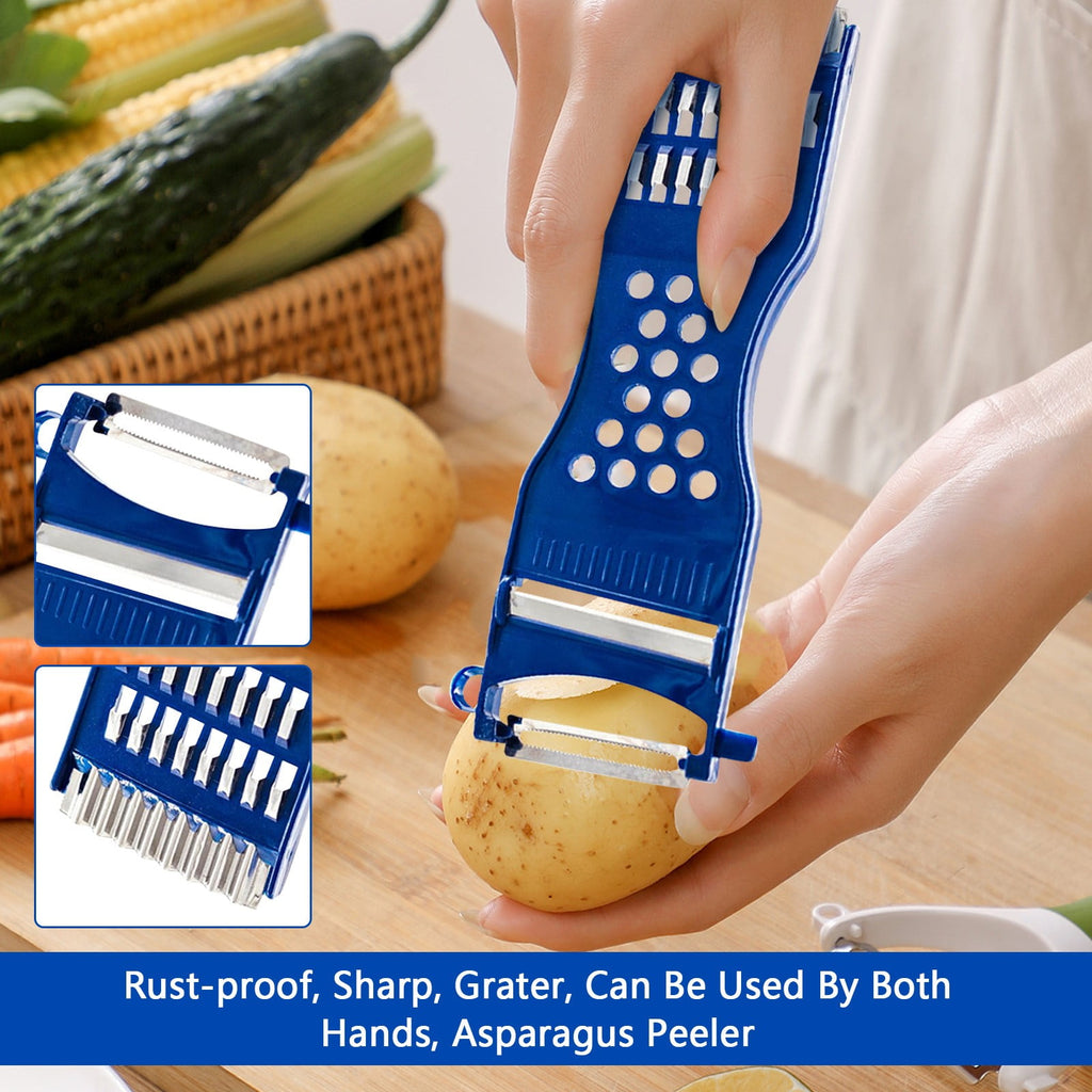 Vegetable Slicer and Mandoline Grater, Multi-functional Food Chopper with Adjustable Stainless Steel Blades, Professional Kitchen Tool for S - Image 5