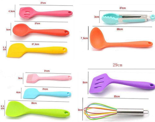 10 pcs Silicone Cooking Utensils Set - Heat Resistant Kitchen Utensils,Spoon,Kitchen Utensil Gadgets Tools Set for No... - Image 2