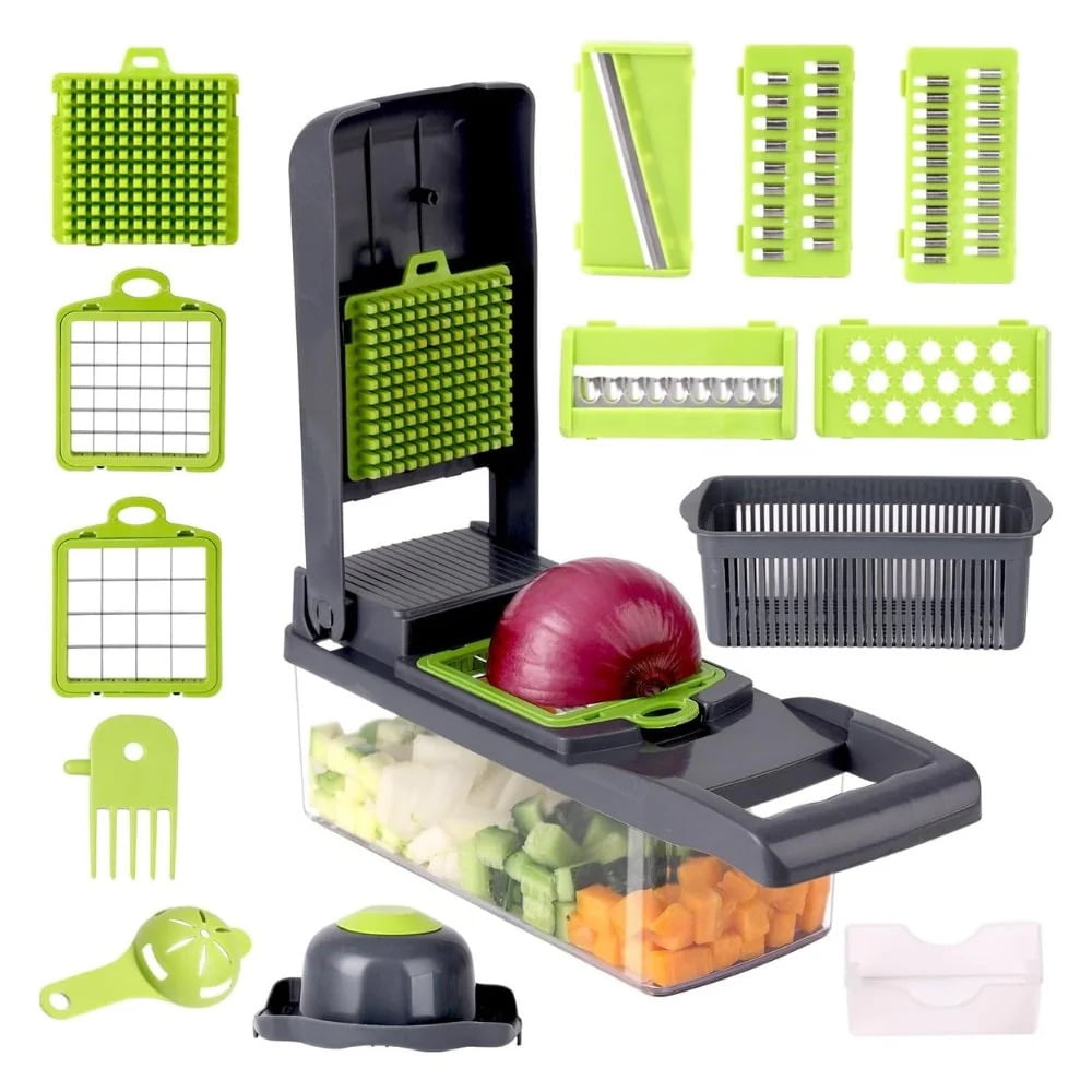 16-in-1 Vegetable Chopper Slicer, Veggie Chopper, Food Chopper, Vegetable Cutter & Spiralizer - Kitchen Gadgets Makes... - Image 3