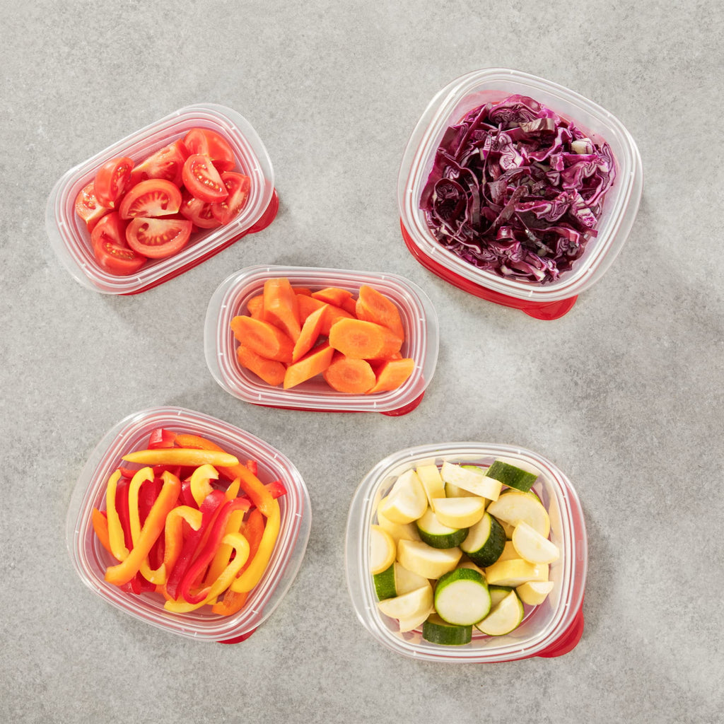 TakeAlongs Square Food Storage Containers, Ruby Red, 10 pack - Image 4