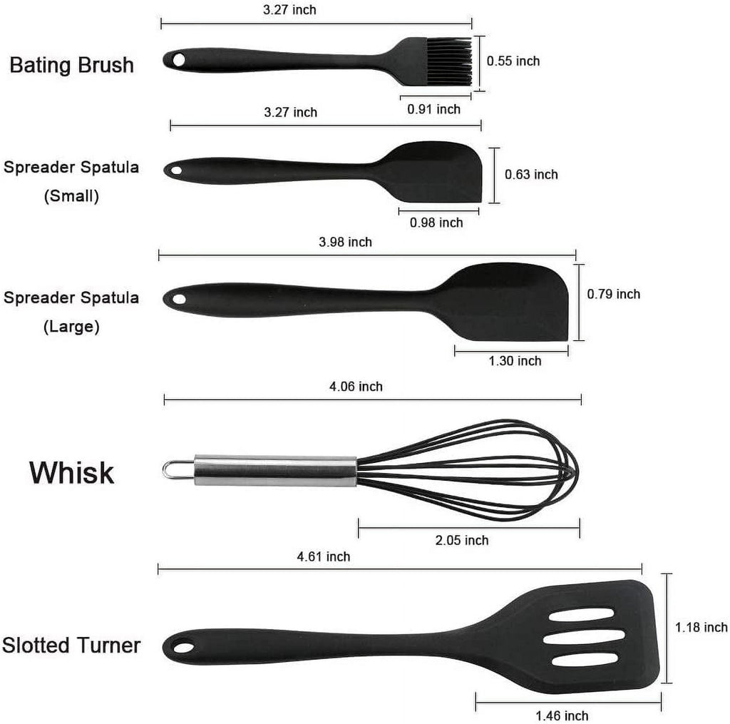 5Pcs Silicone Cooking Utensil Sets, Nonstick Cooking Utensil Resistant Silicone Cooking Utensils Set - Image 4