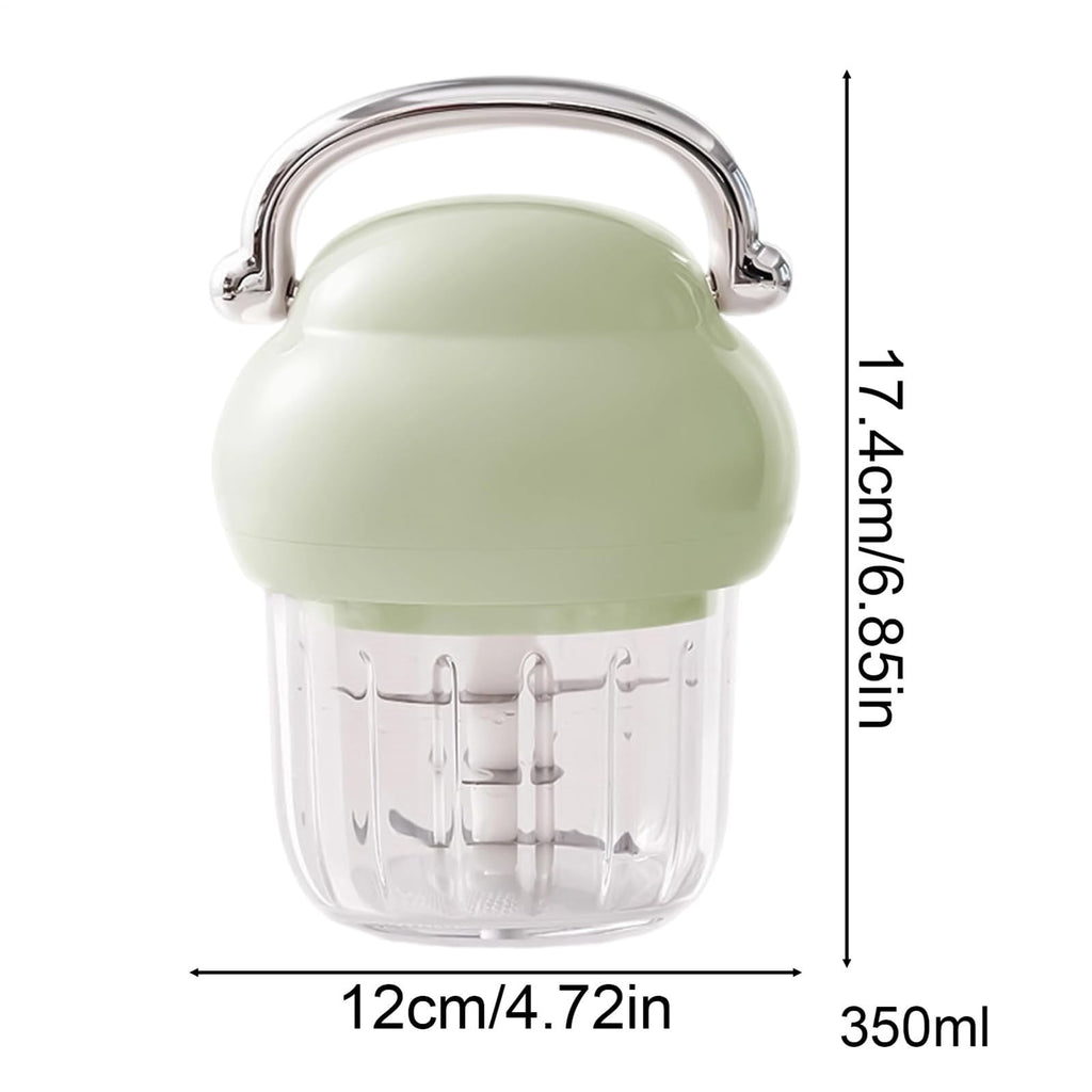 Garlic Press & Baby Food Processor, Manual Food Chopper For Garlic Mincing, Vegetables, Nuts, Small Kitchen Chopper For & Teenager, Compact - Image 2