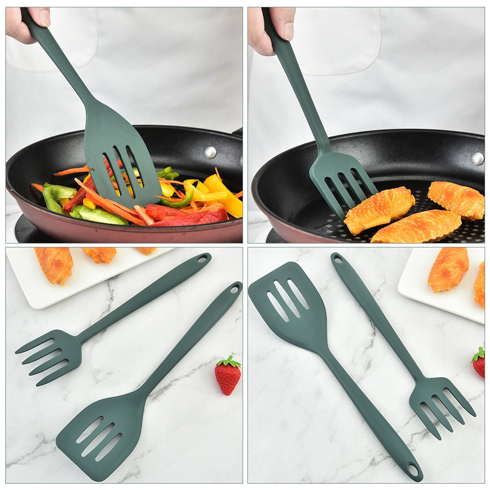 MUSEYA 1 Fork of Kitchen Cooking Utensil Dark Green for Professional Use - Image 3