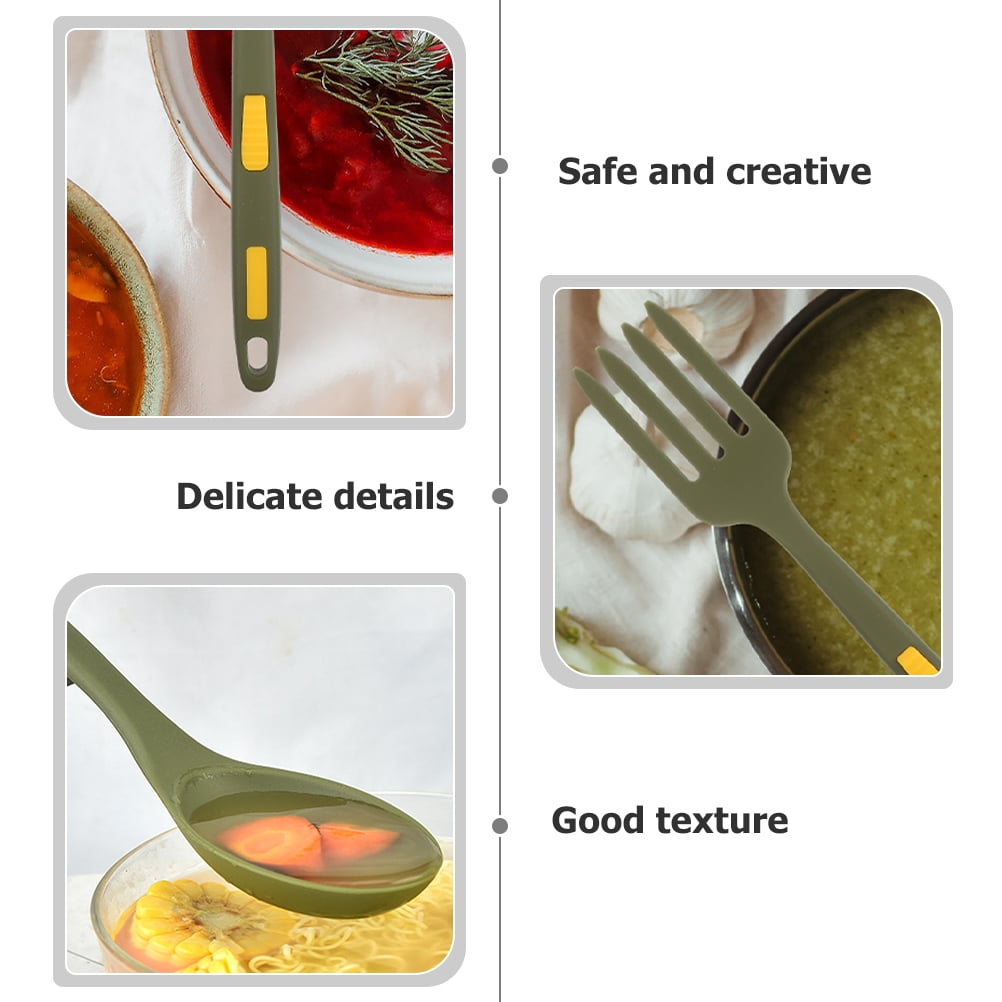 Silicone Kitchen Utensil Set in Green, 1 Set for Cooking and Family Use, and Tools - Image 3