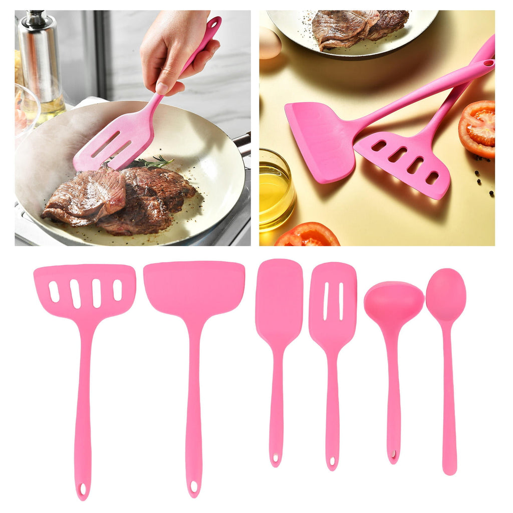 6 Pieces Silicone Kitchen Utensil Set, Heat Proof & Anti Abrasion Multifunctional Cooking Tools for Home (11.8 inches... - Image 2