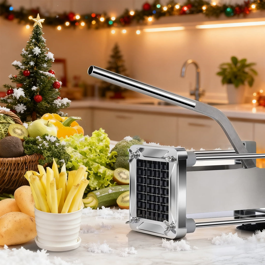 French Fry Cutter for Potatoes, Stainless Steel Professional Potato Cutter with 1/2inch Blade - Image 3