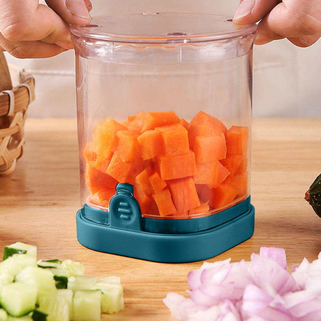 Manual Food Chopper, Efficient Kitchen Tool, Easy Slicing and Dicing, for Home Cooking Prep, Multicolor - Image 6